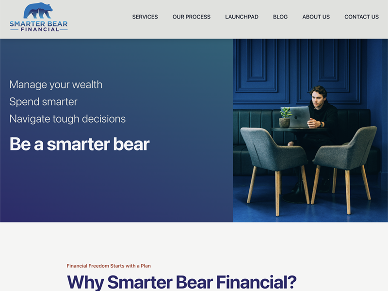 Smarter Bear Financial web page